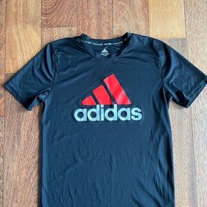 Adidas Black and Red Short Sleeve Tee